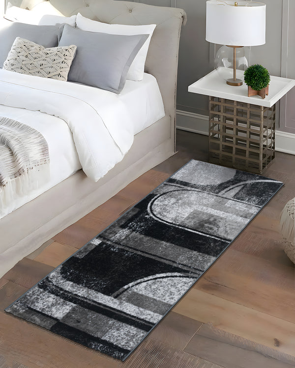 60X140 CM Platinum Runner | Grey Geometric