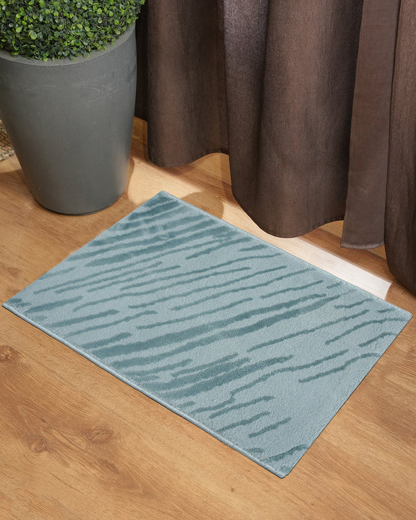 40X60 CM Aura Doormat | Distressed Abstract Light Blue