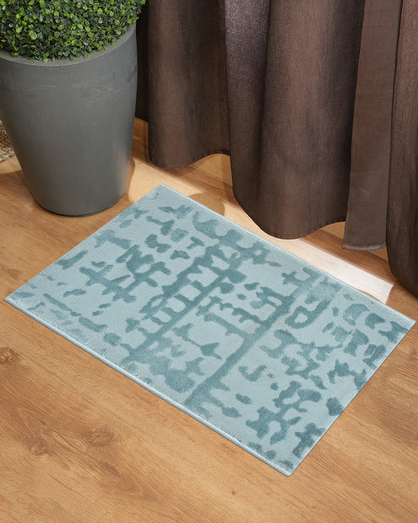 40X60 CM Aura Doormat | Grid Abstract Light Blue