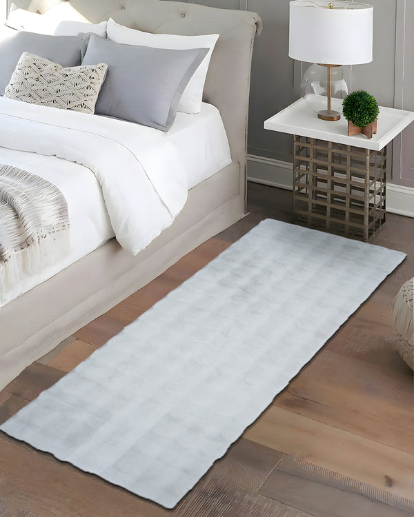 60X150 CM Asteria Furry Runner | Grey