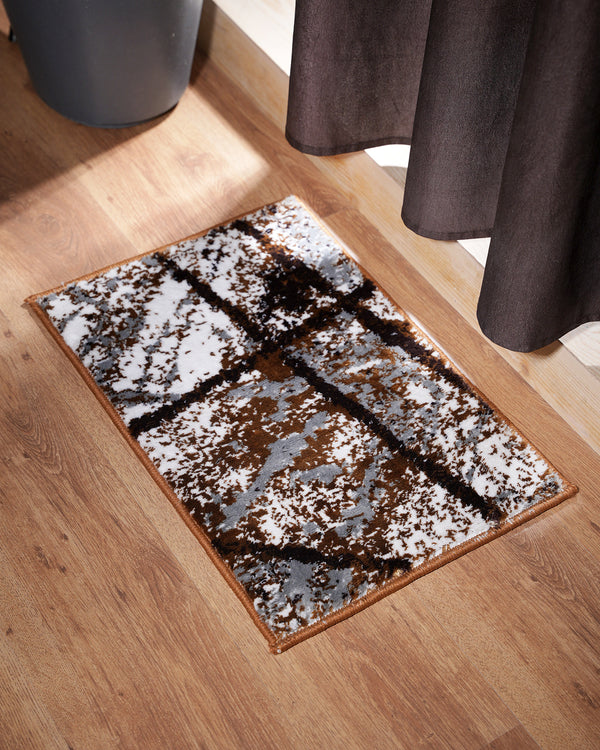 40X60 CM Pearl Doormat | Abstract Brown Grey