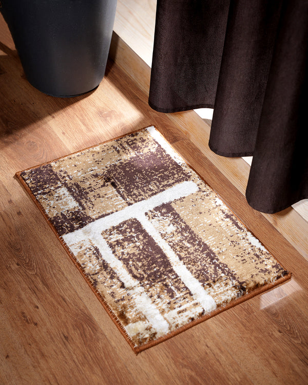 40X60 CM Pearl Doormat | Abstract Block Rust