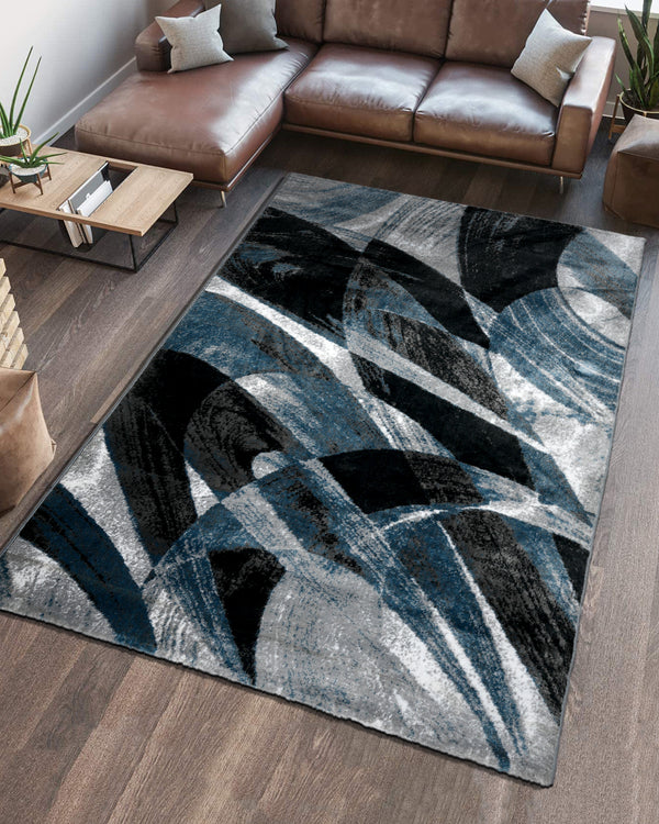 Pearl Iconic Carpets | Blue Circular Waves