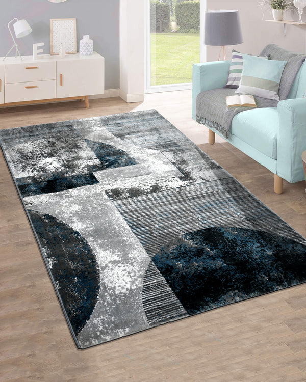 Pearl Iconic Carpets | Abstract Grey Blue