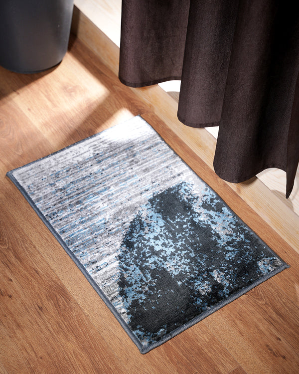 40X60 CM Pearl Doormat | Abstract Grey Blue