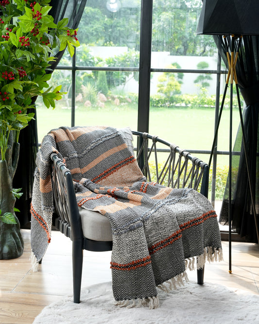 Grey Cotton Throws