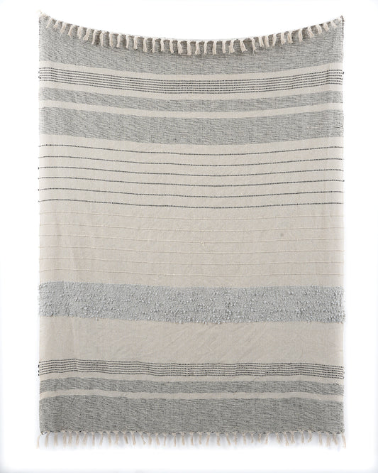 Lining  Grey Cotton Throws