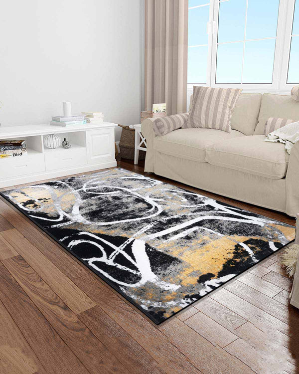 Platinum Carpet | Abstract Yellow and Black