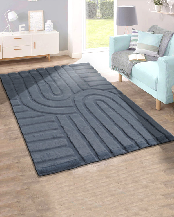 Softica Furry Carpet | Dark Grey