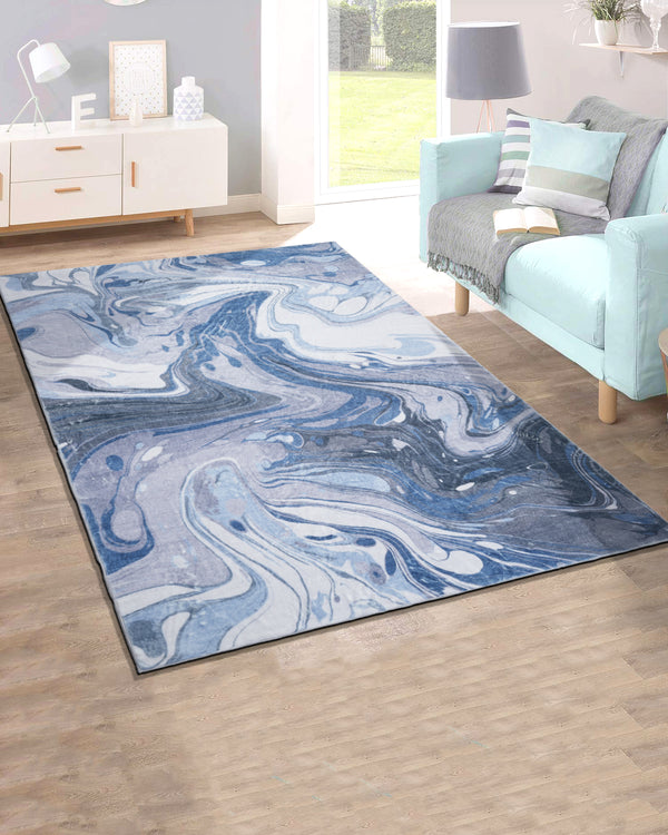 Zuri Furry Carpet | Blue grey