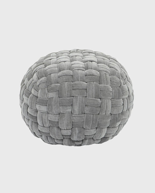 Amelia Grey Pouf