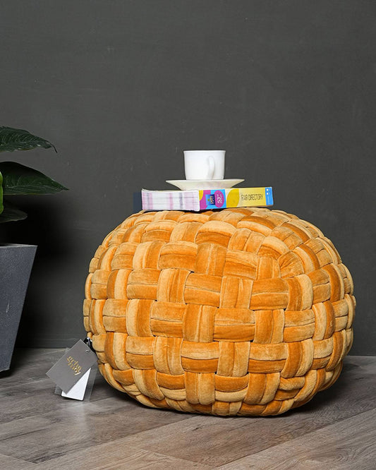 Amelia Yellow Pouf