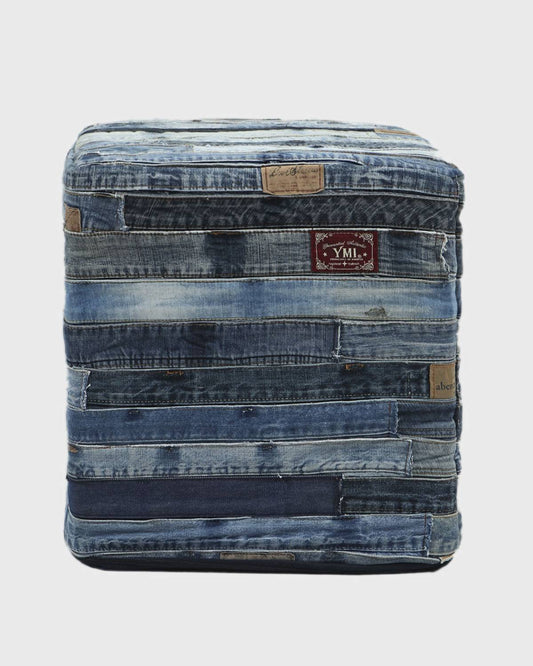 Deven Denim Pouf