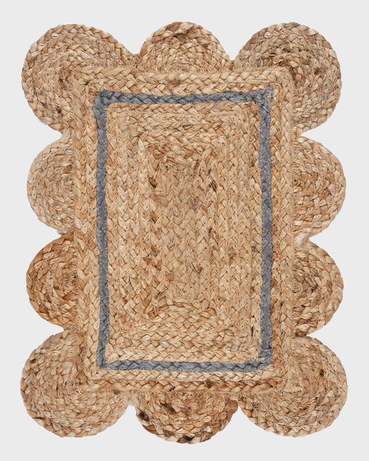 Grey and Natural Jute Rectangle Table Placemat